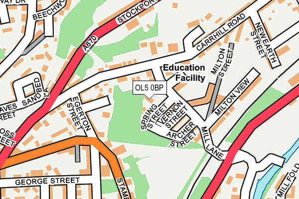 OL5 0BP map - OS OpenMap – Local (Ordnance Survey)