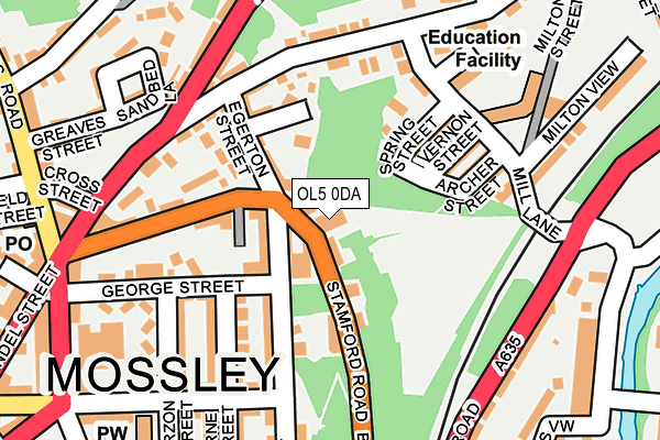 OL5 0DA map - OS OpenMap – Local (Ordnance Survey)