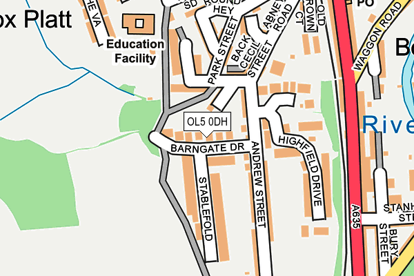 OL5 0DH map - OS OpenMap – Local (Ordnance Survey)