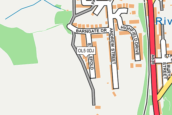 OL5 0DJ map - OS OpenMap – Local (Ordnance Survey)