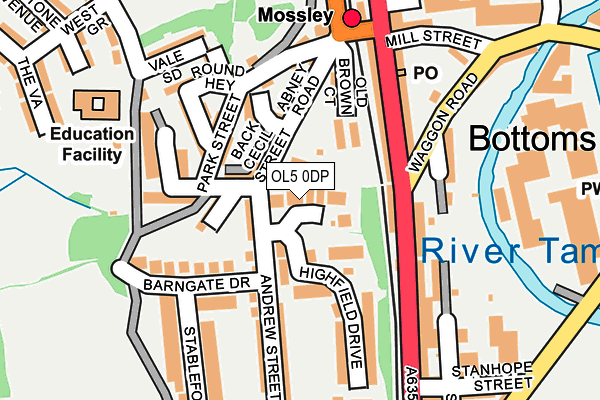 OL5 0DP map - OS OpenMap – Local (Ordnance Survey)