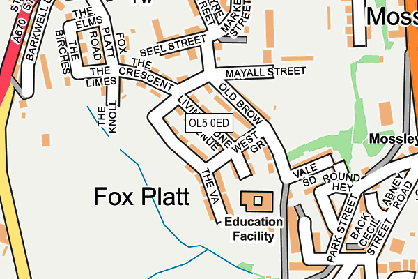 OL5 0ED map - OS OpenMap – Local (Ordnance Survey)