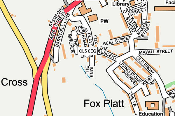 OL5 0EG map - OS OpenMap – Local (Ordnance Survey)