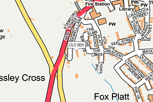 OL5 0EH map - OS OpenMap – Local (Ordnance Survey)