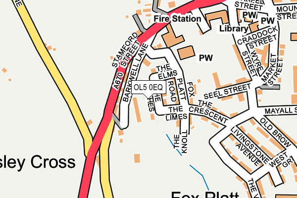 OL5 0EQ map - OS OpenMap – Local (Ordnance Survey)