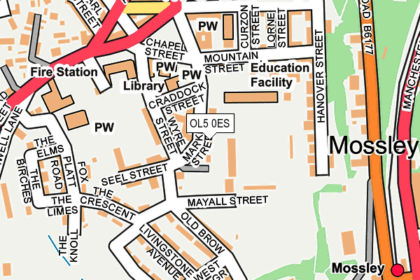 OL5 0ES map - OS OpenMap – Local (Ordnance Survey)