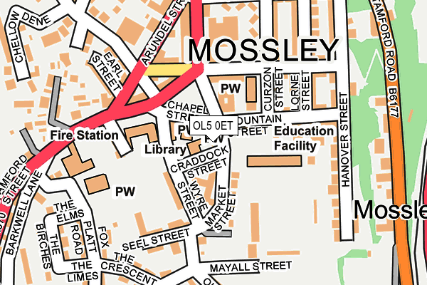 OL5 0ET map - OS OpenMap – Local (Ordnance Survey)