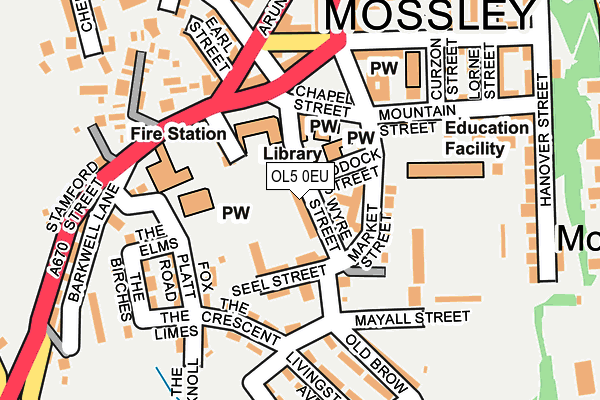 OL5 0EU map - OS OpenMap – Local (Ordnance Survey)