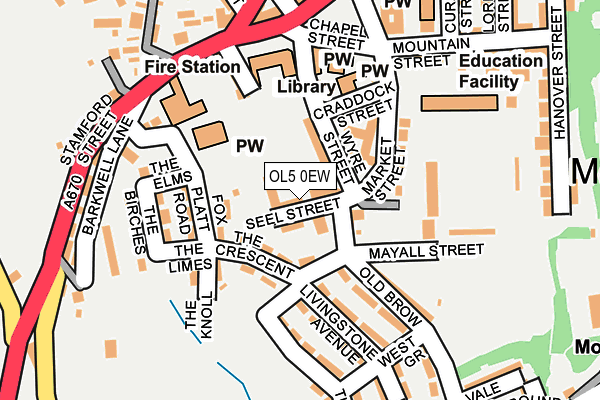 OL5 0EW map - OS OpenMap – Local (Ordnance Survey)