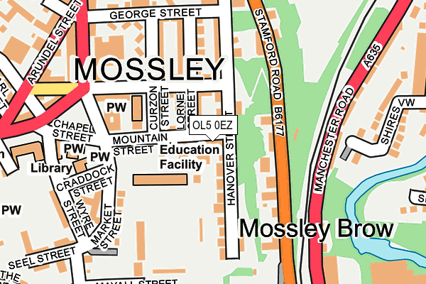 OL5 0EZ map - OS OpenMap – Local (Ordnance Survey)