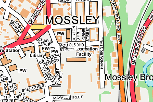 OL5 0HD map - OS OpenMap – Local (Ordnance Survey)