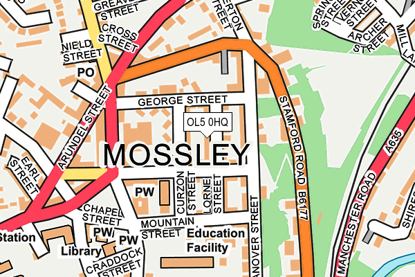 OL5 0HQ map - OS OpenMap – Local (Ordnance Survey)