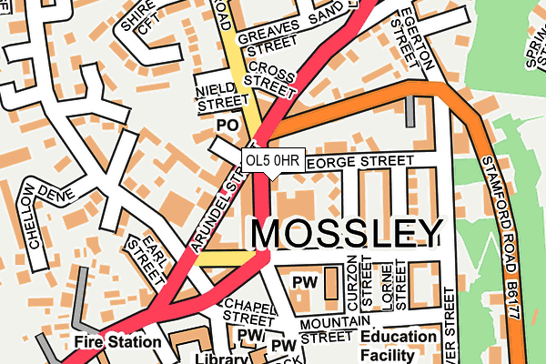 OL5 0HR map - OS OpenMap – Local (Ordnance Survey)