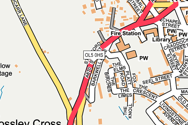 OL5 0HS map - OS OpenMap – Local (Ordnance Survey)