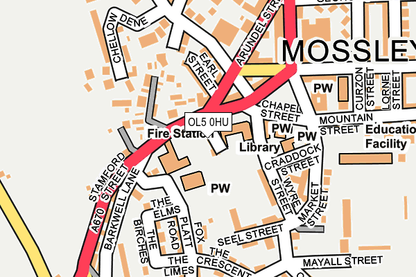 OL5 0HU map - OS OpenMap – Local (Ordnance Survey)