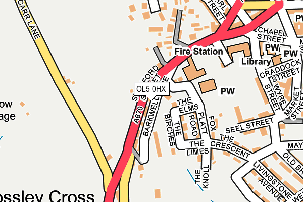 OL5 0HX map - OS OpenMap – Local (Ordnance Survey)