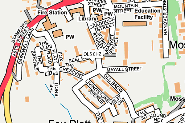 OL5 0HZ map - OS OpenMap – Local (Ordnance Survey)