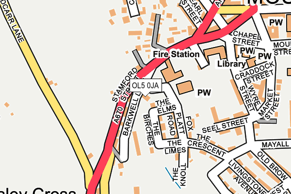 OL5 0JA map - OS OpenMap – Local (Ordnance Survey)