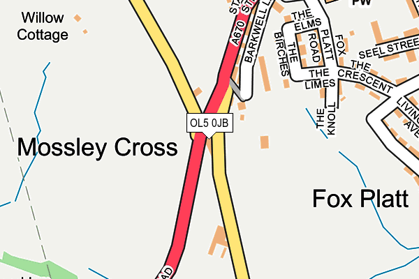 OL5 0JB map - OS OpenMap – Local (Ordnance Survey)