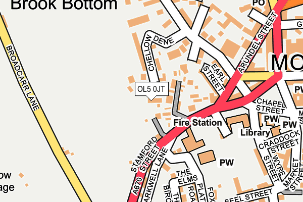 OL5 0JT map - OS OpenMap – Local (Ordnance Survey)