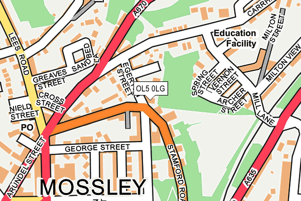 OL5 0LG map - OS OpenMap – Local (Ordnance Survey)