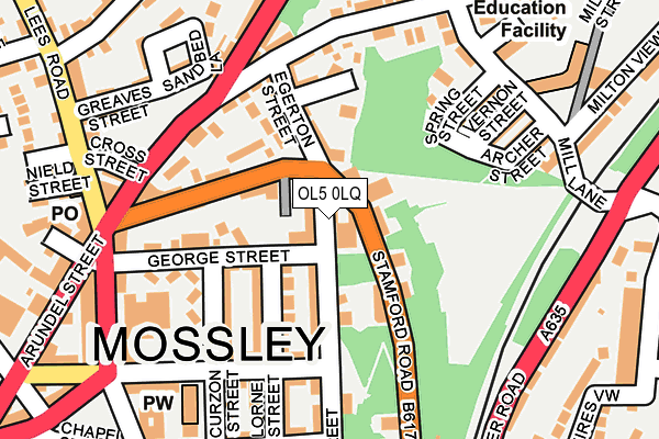 OL5 0LQ map - OS OpenMap – Local (Ordnance Survey)