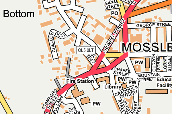OL5 0LT map - OS OpenMap – Local (Ordnance Survey)