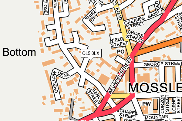 OL5 0LX map - OS OpenMap – Local (Ordnance Survey)