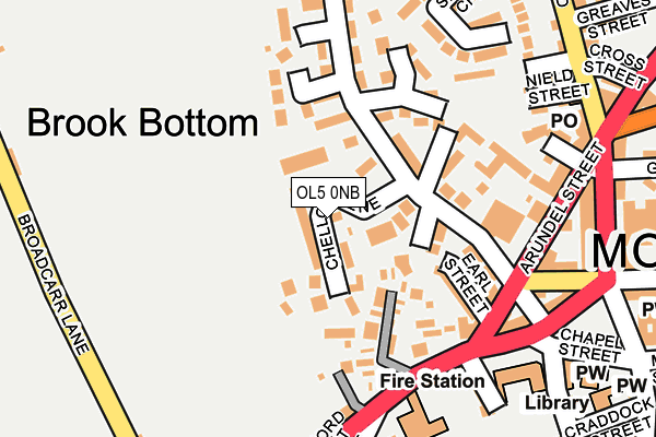 OL5 0NB map - OS OpenMap – Local (Ordnance Survey)