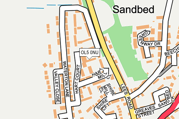 OL5 0NU map - OS OpenMap – Local (Ordnance Survey)