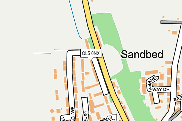 OL5 0NX map - OS OpenMap – Local (Ordnance Survey)