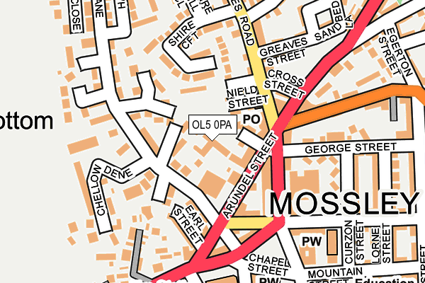 OL5 0PA map - OS OpenMap – Local (Ordnance Survey)