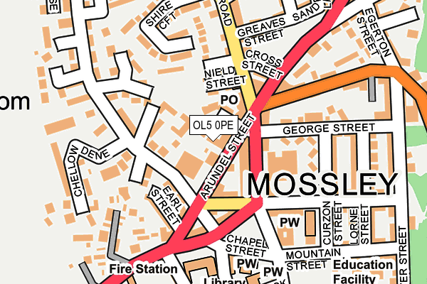 OL5 0PE map - OS OpenMap – Local (Ordnance Survey)