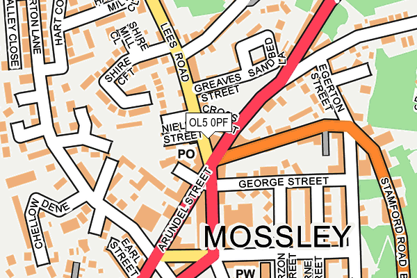 OL5 0PF map - OS OpenMap – Local (Ordnance Survey)