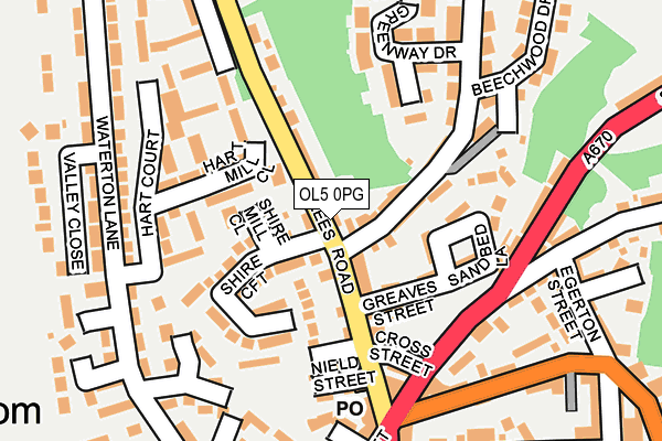 OL5 0PG map - OS OpenMap – Local (Ordnance Survey)