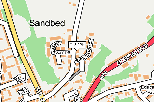 OL5 0PH map - OS OpenMap – Local (Ordnance Survey)