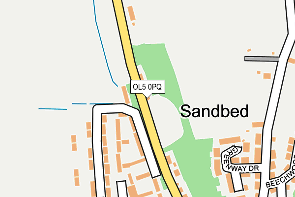 OL5 0PQ map - OS OpenMap – Local (Ordnance Survey)