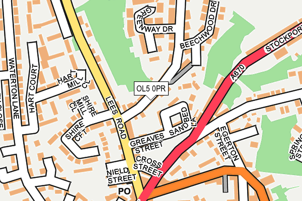 OL5 0PR map - OS OpenMap – Local (Ordnance Survey)