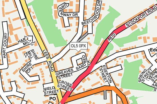 OL5 0PX map - OS OpenMap – Local (Ordnance Survey)