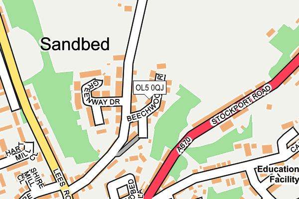 OL5 0QJ map - OS OpenMap – Local (Ordnance Survey)