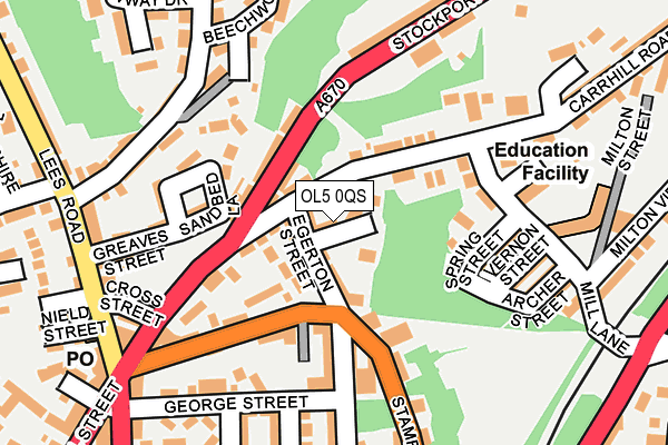 OL5 0QS map - OS OpenMap – Local (Ordnance Survey)