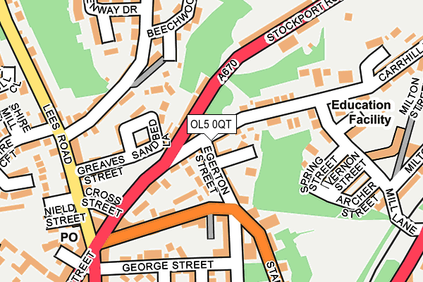 OL5 0QT map - OS OpenMap – Local (Ordnance Survey)