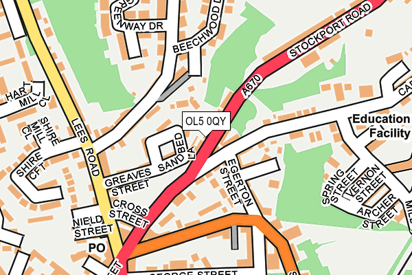 OL5 0QY map - OS OpenMap – Local (Ordnance Survey)