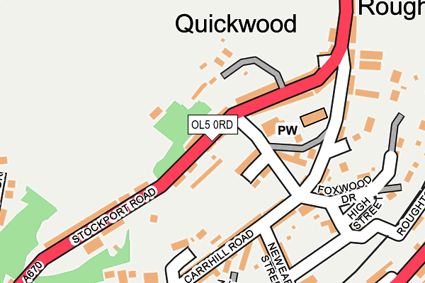 OL5 0RD map - OS OpenMap – Local (Ordnance Survey)