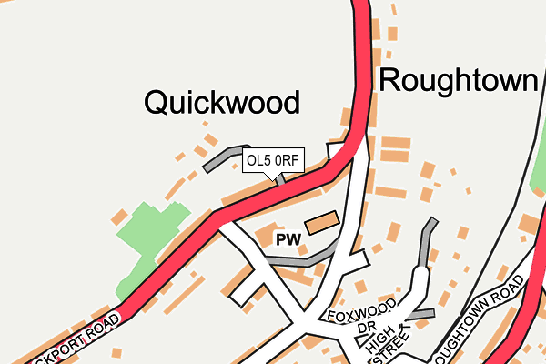 OL5 0RF map - OS OpenMap – Local (Ordnance Survey)