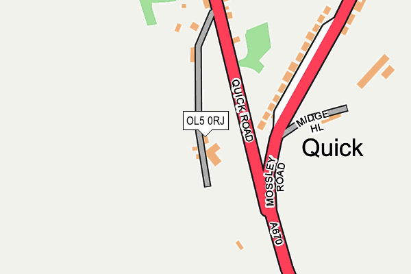 OL5 0RJ map - OS OpenMap – Local (Ordnance Survey)