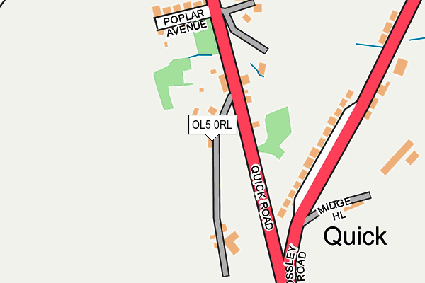 OL5 0RL map - OS OpenMap – Local (Ordnance Survey)