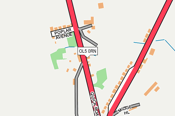 OL5 0RN map - OS OpenMap – Local (Ordnance Survey)