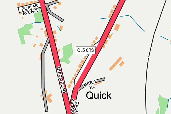 OL5 0RS map - OS OpenMap – Local (Ordnance Survey)