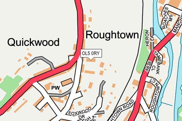 OL5 0RY map - OS OpenMap – Local (Ordnance Survey)